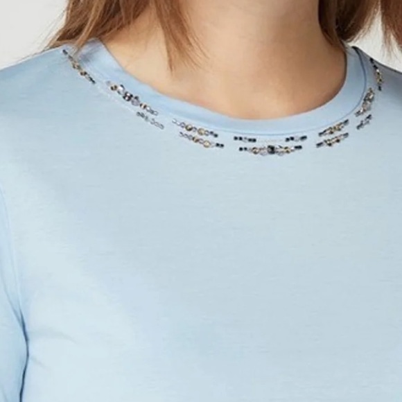 🚨 CLOSING 9.16 🚨 Max Mara RIbe Crew Embellished Neck T-shirt - Picture 3 of 6